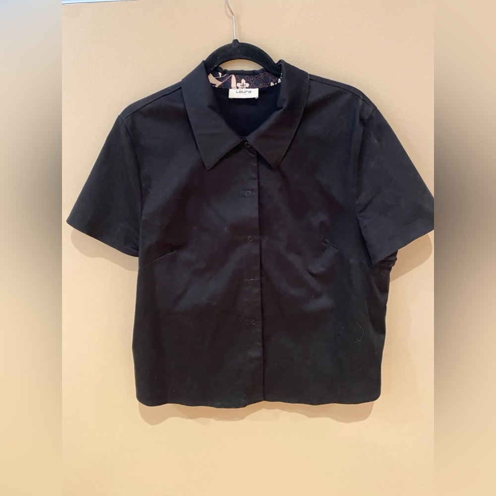 Loulou Studio Black Short Sleeve Blazer Jacket